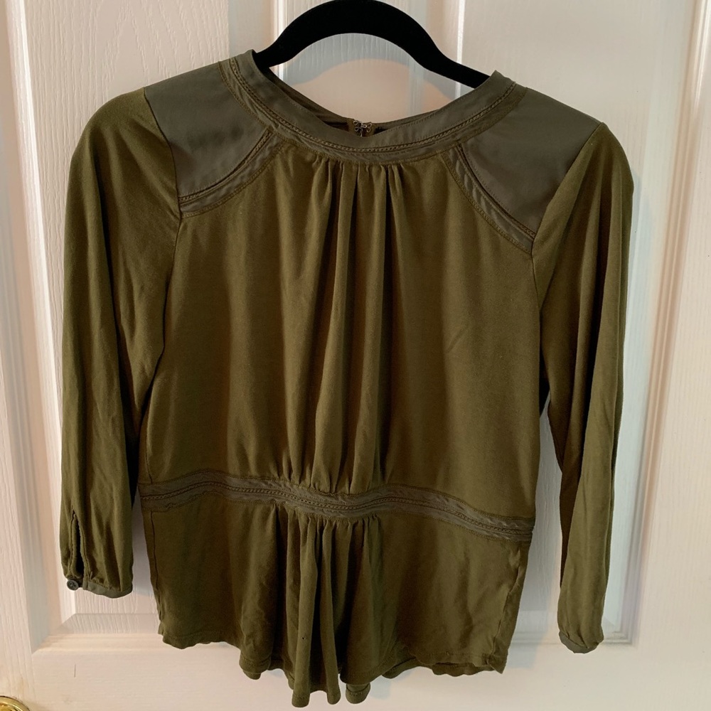 Banana Republic  High neck Causal Top (Olive)
